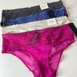 DKNY Assortment of Panties 4 Pairs Size XL